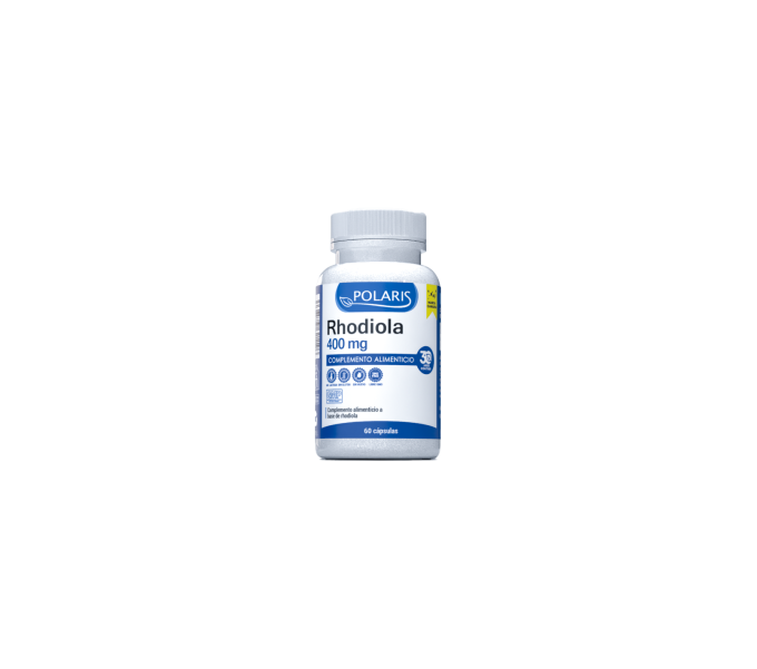 rhodiola 400 mg 60 cap polarisq  ayuda al organismo a adaptarse al estrés físico y emocional | farmacia coliseum