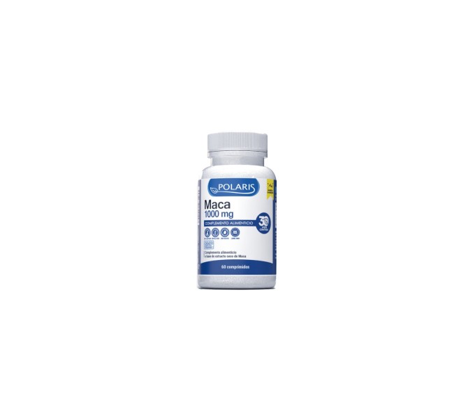 maca 1000 mg 60 como polaris  energética, revitalizante e inmunoestimulante | farmacia coliseum