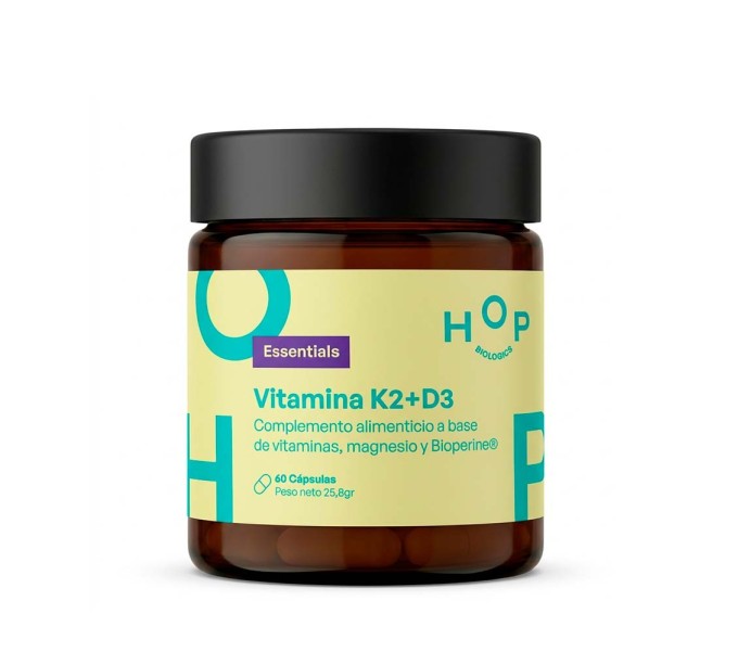Comprar online VITAMINA K2 D3 60 CAP HOP VALENTIA BIOLOGICS - Farmacia Coliseum