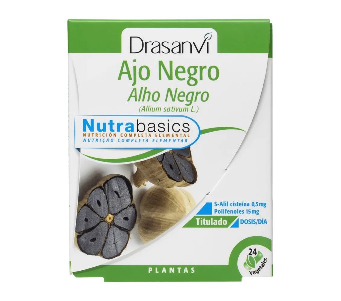 Comprar AJO NEGRO 24 CAP NUTRABASICS DRASANVI