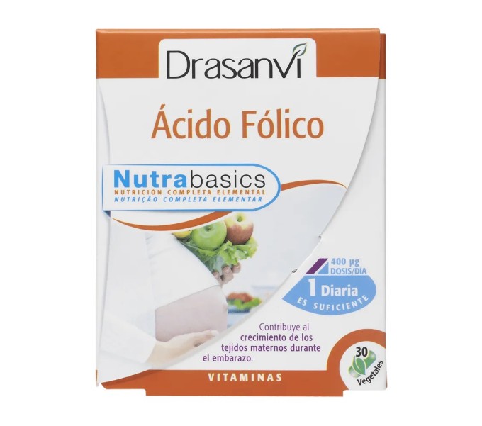 Comprar online ACIDO FOLICO 30 CAP NUTRABASICS DRASANVI