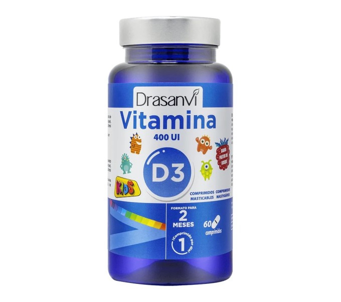 VITAMINA D3 KIDS 400UI 60 COMP MASTICABLE DRASANVI
