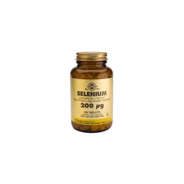 SELENIO 200 MCG 100 COMP SIN LEVADURA SOLGAR