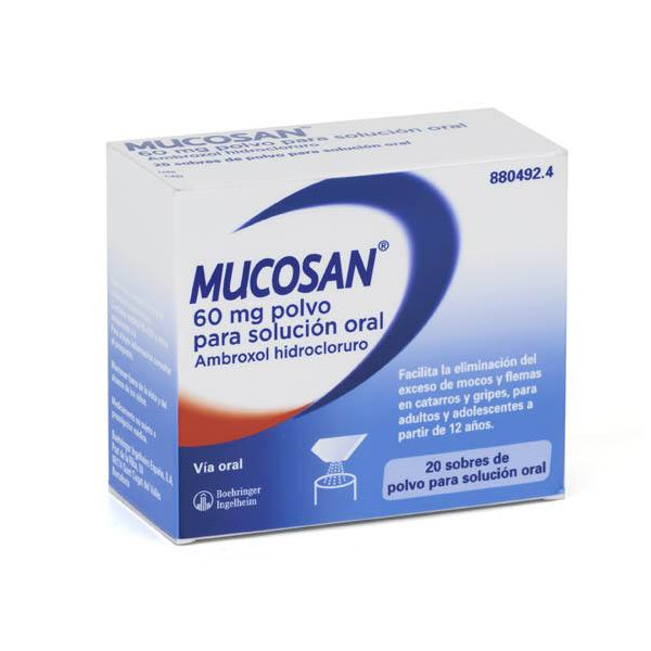 Comprar MUCOSAN 60 mg  20 SOBRES online - Farmacia Coliseum