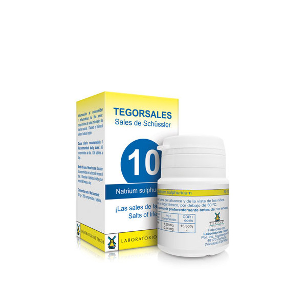 BIOSAL Nº 10 NATRIUM SULPHURICUM 350 COMP TEGOR