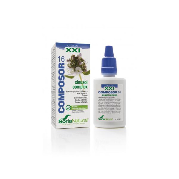 Comprar online COMPOSOR 16 XXI SINUSOL 25 ML SORIA NATURAL - Coliseum