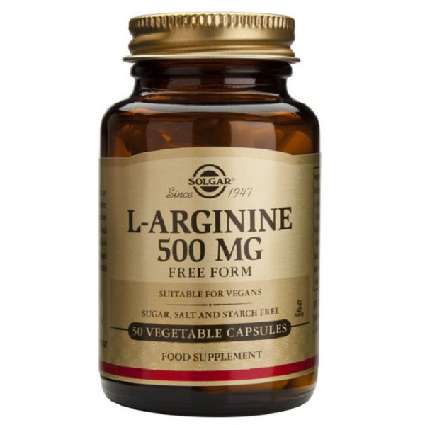Comprar ARGININA 500 MG 50 CAP SOLGAR online - Farmacia Coliseum