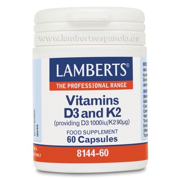 VITAMINA D3 1000 UI + K2 90 UI 60 CAP LAMBERTS