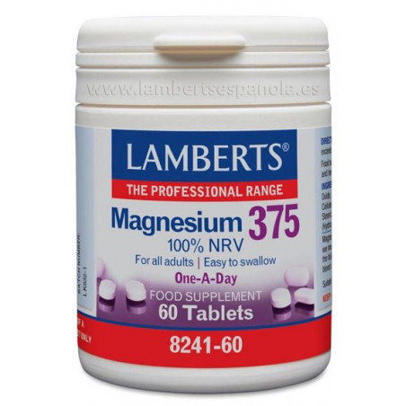 Comprar online MAGNESIO 375  60 TAB LAMBERTS - Farmacia Coliseum