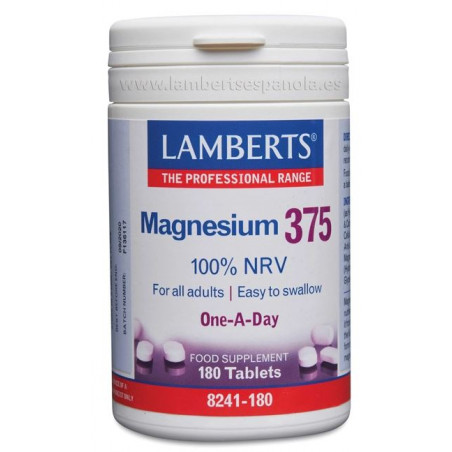 Comprar MAGNESIO 375  180 TAB LAMBERTS online  - Farmacia Coliseum
