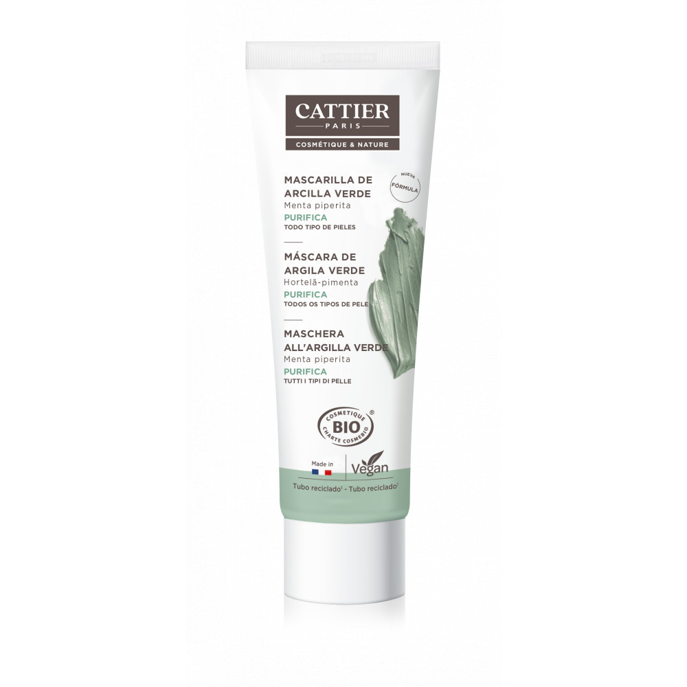 CATTIER MASCARILLA ARCILLA VERDE MENTA PIP PURIFICA PIEL GRASA 100 CC
