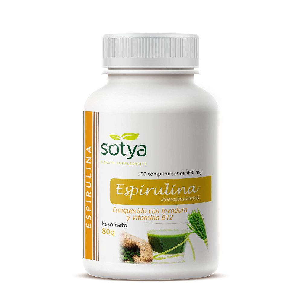 Comprar online ESPIRULINA 400MG 200 COMP SOTYA - Farmacia Coliseum