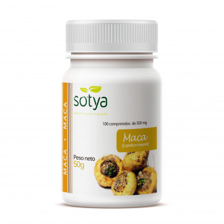 Comprar MACA 500 MG 100 COMP SOTYA online - Farmacia Coliseum