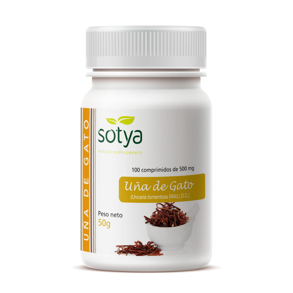 Comprar online UÑA DE GATO 500 MG 100 COMP SOTYA - Farmacia Coliseum