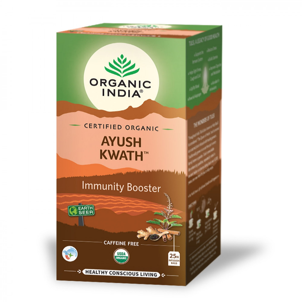Comprar AYUSH KWATH 25 SOBRES ORGANIC INDIA online - Coliseum