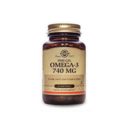 Comprar online  OMEGA 3 FISH GEL 740 MG 50 CAP SOLGAR - Coliseum