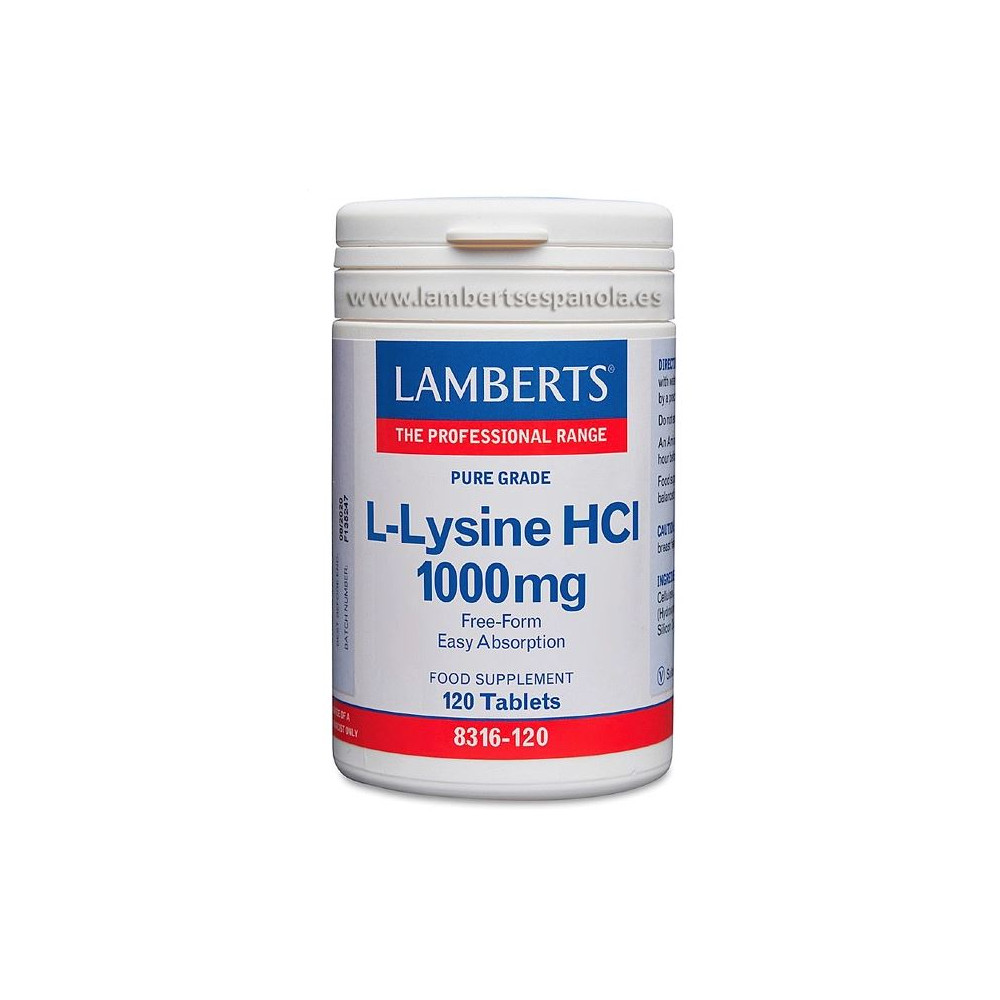Comprar LISINA 1000 MG 120 COMP LAMBERTS. online - Farmacia Coliseum