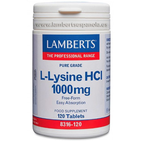 Comprar LISINA 1000 MG 120 COMP LAMBERTS. online - Farmacia Coliseum