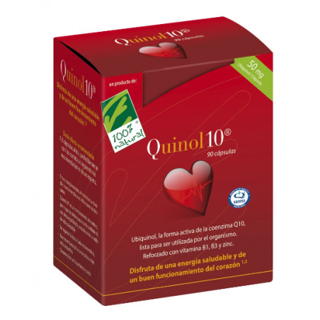 Comprar QUINOL 10 UBIQUINOL 50 MG 90 PERLAS CIEN POR CIEN NATURAL