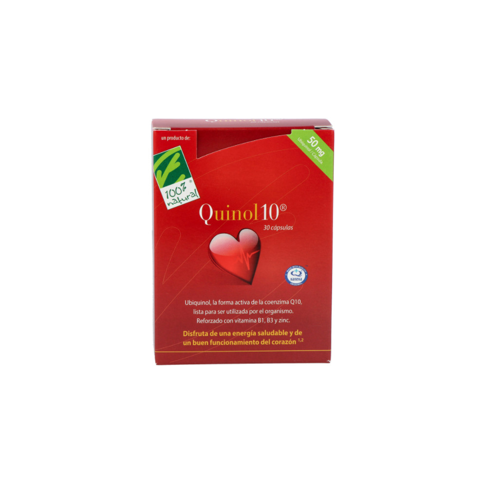 Comprar QUINOL 10 UBIQUINOL 50 MG 30 PERLAS CIEN POR CIEN NATURAL