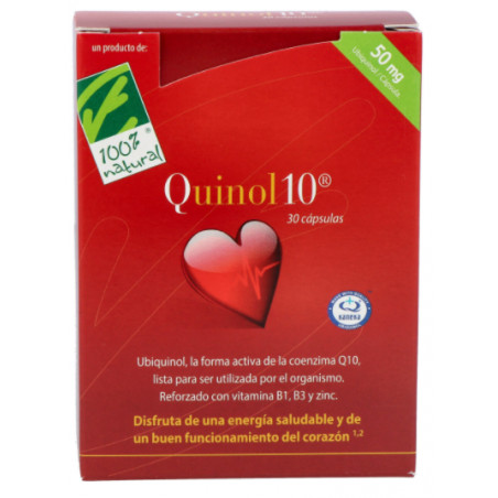 Comprar QUINOL 10 UBIQUINOL 50 MG 30 PERLAS CIEN POR CIEN NATURAL