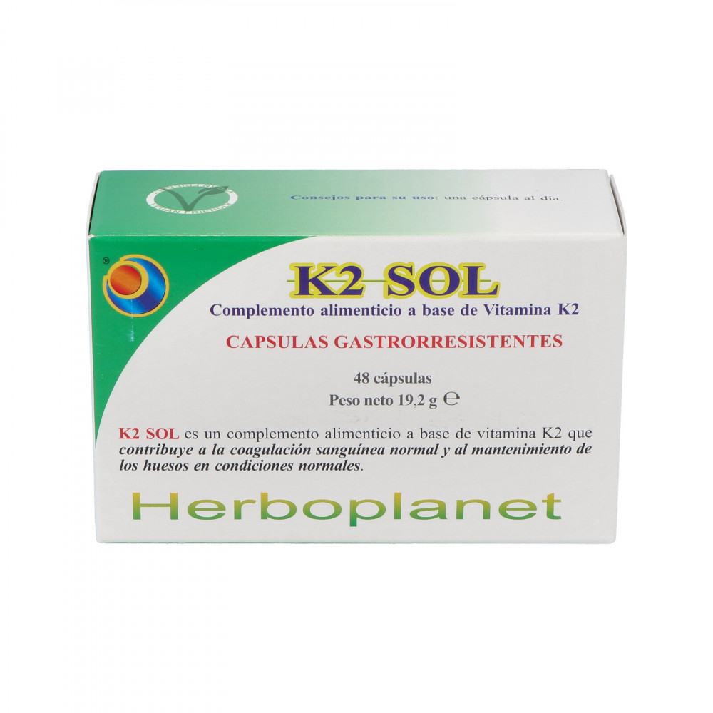 Comprar online K2 SOL (VITAMINA K2 100 MCG) 48 CAP HERBOPLANET - Farmacia Coliseum