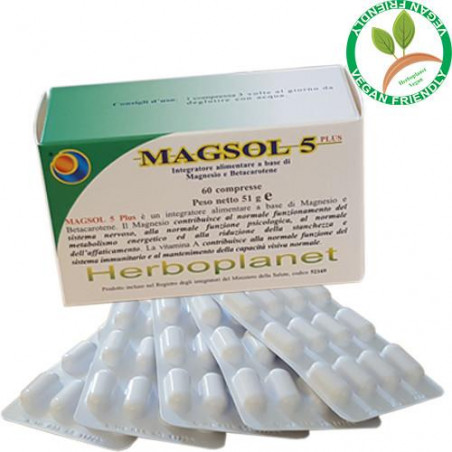 Comprar online MAGSOL 5 EXTRA 60 COMP HERBOPLANET - Farmacia Coliseum