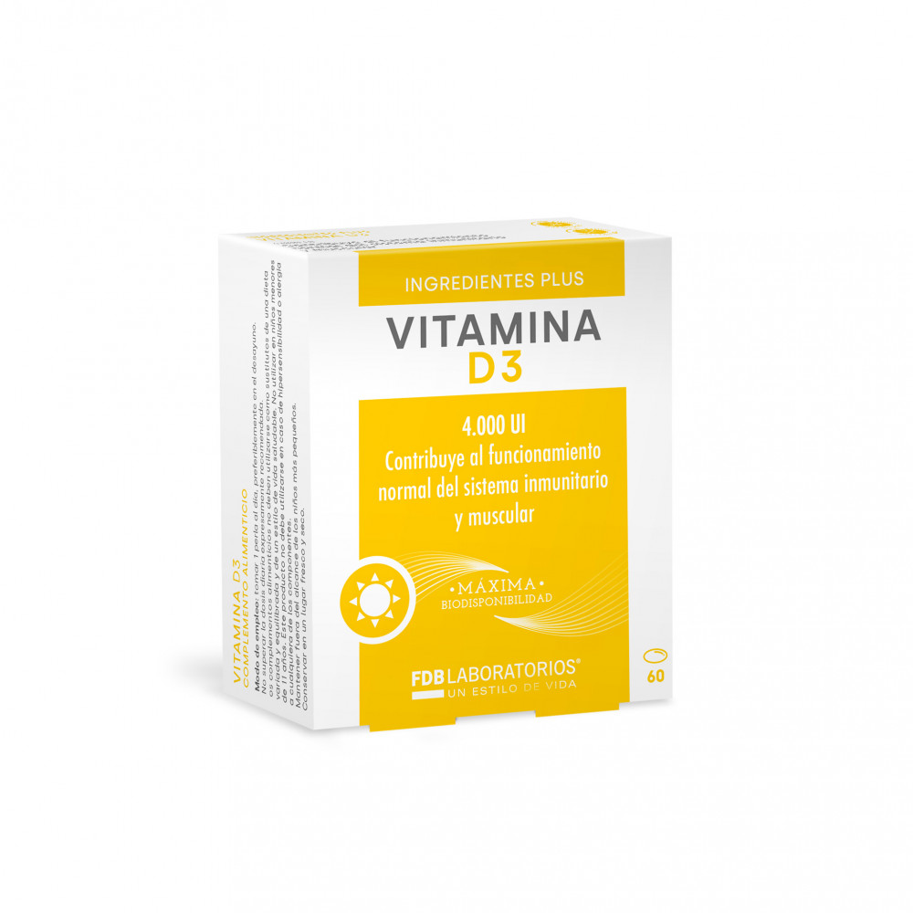 Comprar  VITAMINA D3 60 CAP FDB LABORATORIOS online - Farmacia Coliseum
