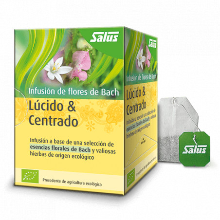 Comprar online LUCIDO CENTRADO INFUSION FLORES DE BACH 15 UNID SALUS