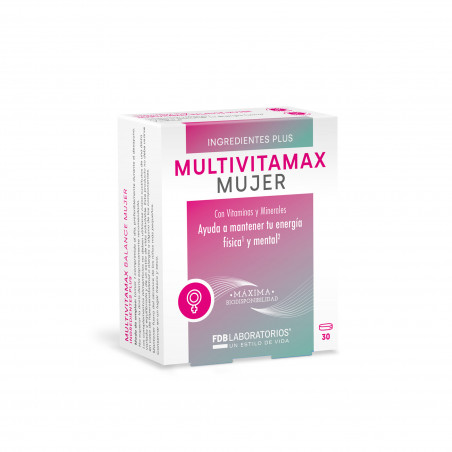 Comprar  MULTIVITAMAX MUJER 30 CAP FDB LABORATORIOS online - Farmacia Coliseum