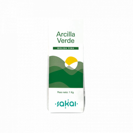 Comprar ARCILLA VERDE FINA 1 KG SAKAI online - Farmacia Coliseum