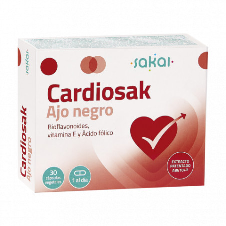 Comprar online CARDIOSAK AJO NEGRO 30 CAP SAKAI - Farmacia Coliseum