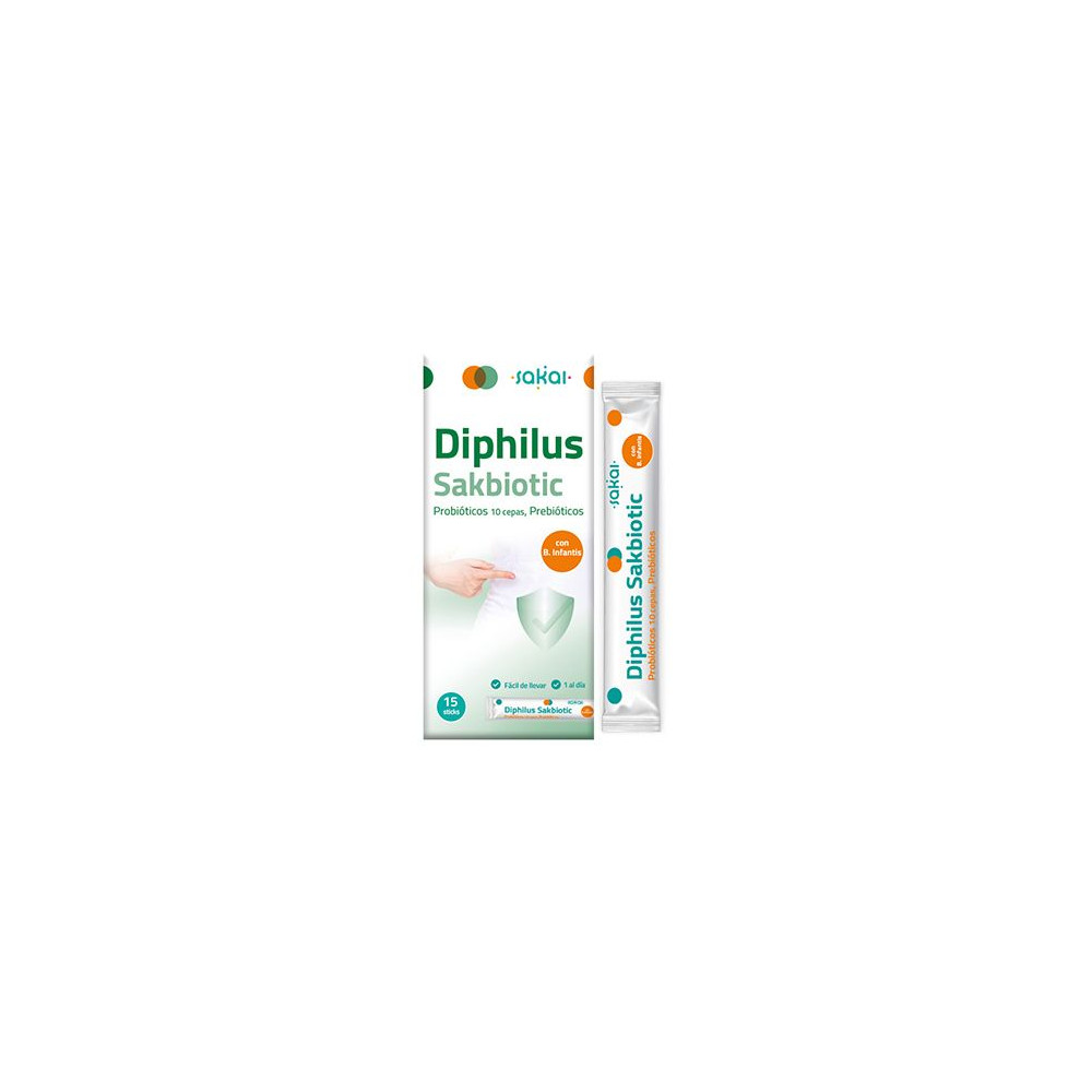 Comprar online DIPHILUS SAKBIOTIC 15 STICKS SAKAI - Farmacia Coliseum