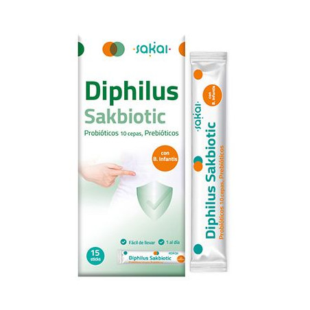Comprar online DIPHILUS SAKBIOTIC 15 STICKS SAKAI - Farmacia Coliseum
