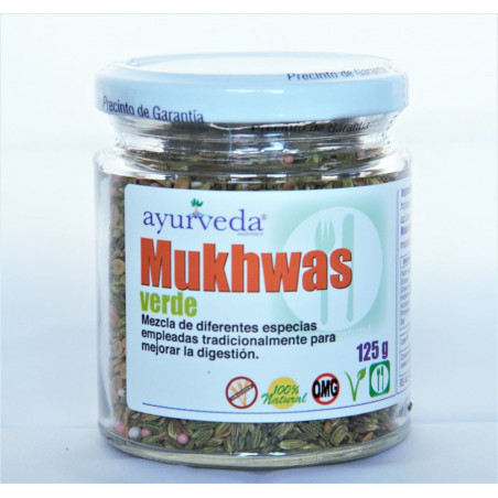 Comprar online MUKHWAS VERDE 125 G AYURVEDA AUTENTICO - Farmacia Coliseum