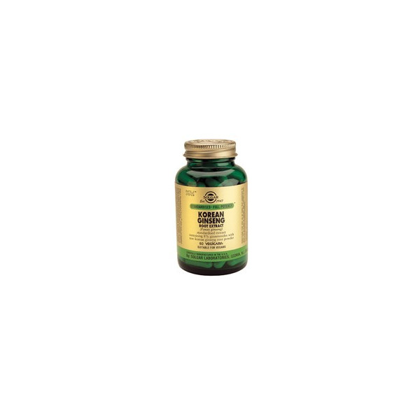 Comprar GINSENG COREANO (PANAX GINSENG) ESTANDARIZADO 60 CAP SOLGAR