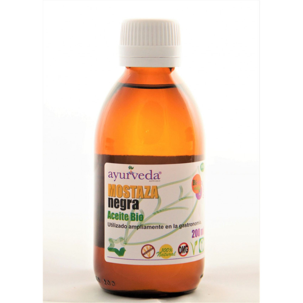 Comprar online MOSTAZA NEGRA ACEITE 200 CC ECO AYURVEDA AUTENTICO - Farmacia Coliseum