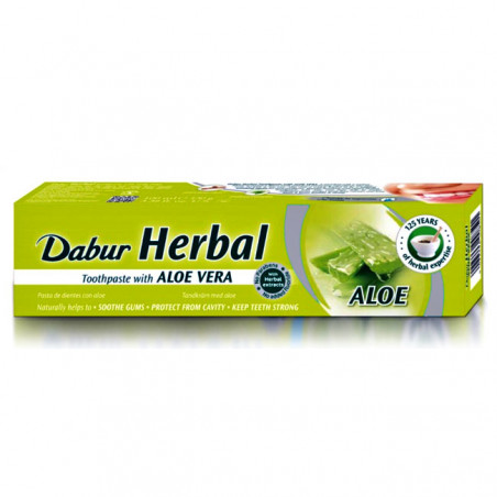 Comprar online DENTIFRICO AYURVEDICO ALOE 100ML DABUR - Farmacia Coliseum