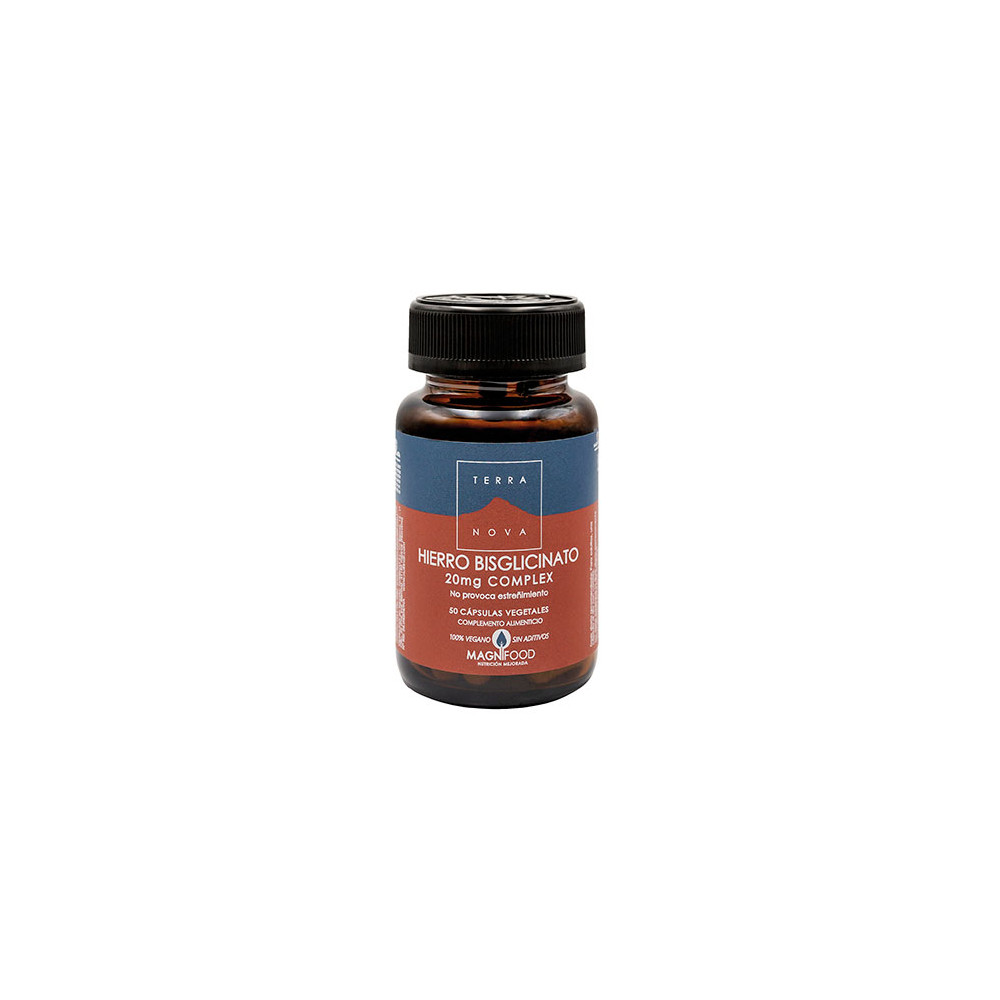 Comprar online HIERRO BISGLICINATO COMPLEX  20MG 100VCAP  TERRANOVA NUTRINAT - Farmacia Coliseum