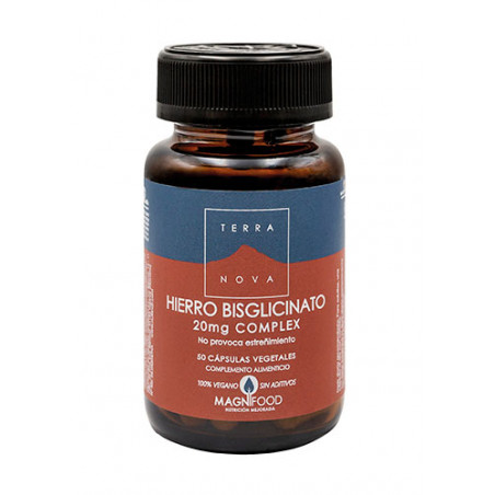 Comprar online HIERRO BISGLICINATO COMPLEX  20MG 100VCAP  TERRANOVA NUTRINAT - Farmacia Coliseum