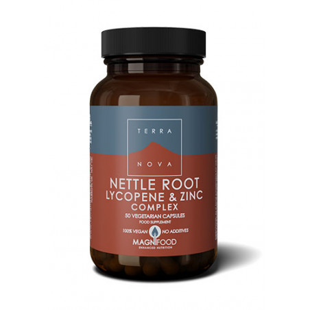 Comprar ORTIGA LICOPENO Y ZINC COMPLEX 100 VCAP TERRANOVA NUTRINAT online - Farmacia Coliseum