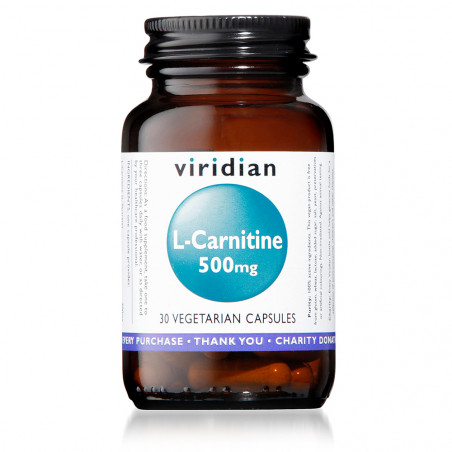 Comprar CARNITINA 500 MG 30 VEG CAPS VIRIDIAN online - Farmacia Coliseum