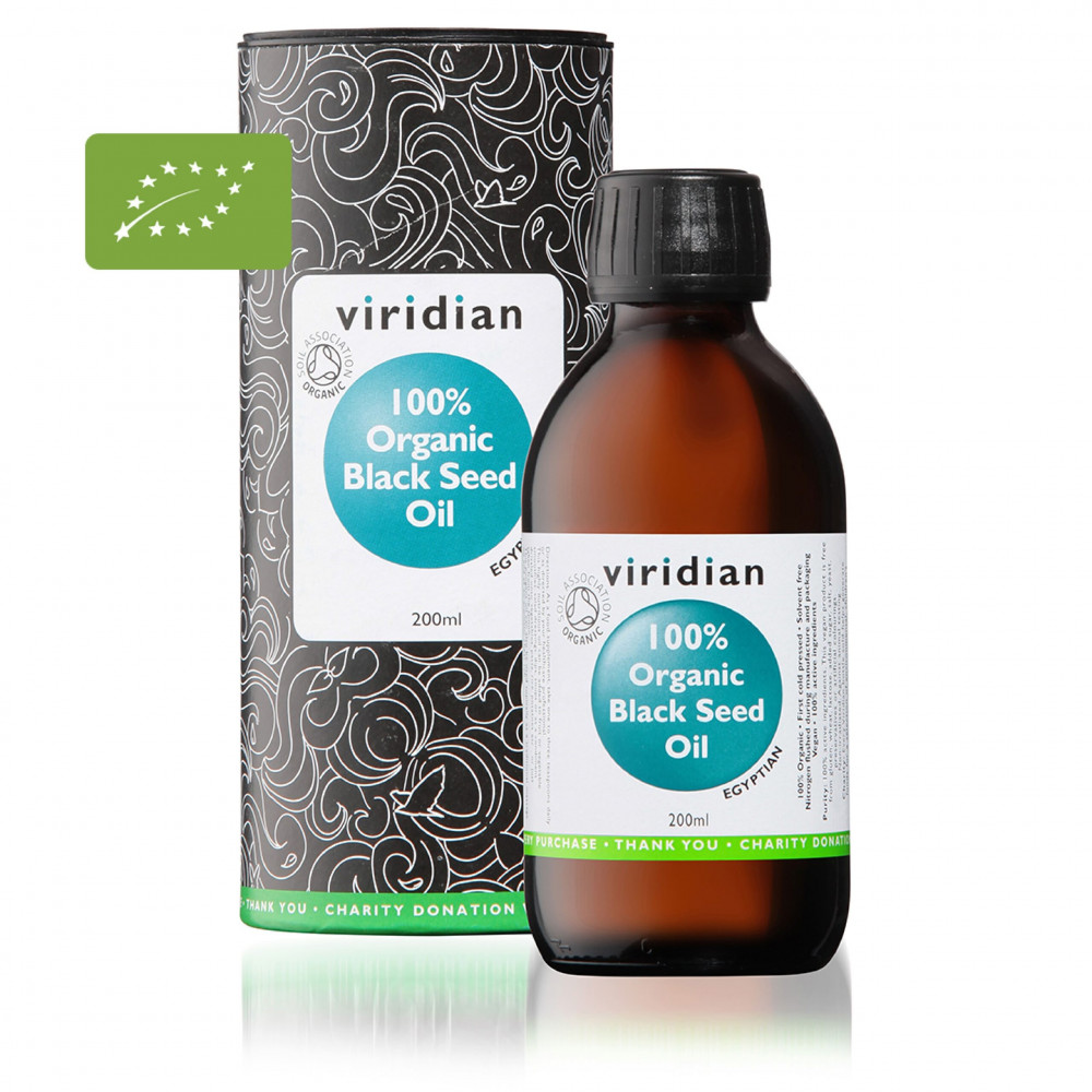 Comprar online COMINO NEGRO ACEITE BIO 200 ML VIRIDIAN - Farmacia Coliseum