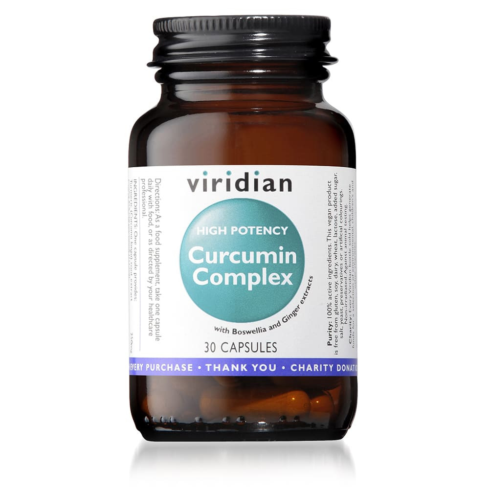 Comprar CURCUMINA COMPLEX ALTA POTENCIA 30 VEG CAPS VIRIDIAN online - Farmacia Coliseum
