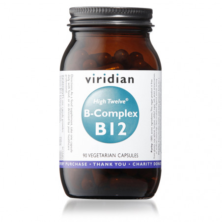 Comprar online HIGH TWELVE VITAMINA B2 CON B-COMPLEX 90 VEG CAPS VIRIDIAN - Farmacia Coliseum