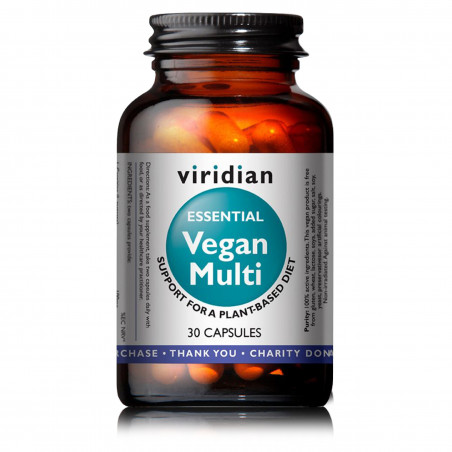 Comprar VEGAN MULTI ESSENTIAL 30 CAP VIRIDIAN online - Farmacia Coliseum