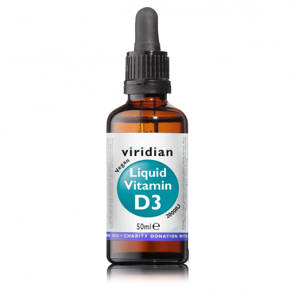 Comprar online VITAMINA D3 VEGANA LIQUIDA 2000 UI 50 CC VIRIDIAN - Farmacia Coliseum