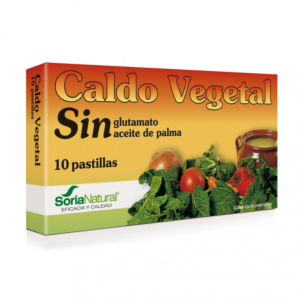 Comprar online CALDO VEGETAL 10 PASTILLAS SORIA NATURAL - Farmacia Coliseum