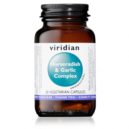 Comprar RABANO PICANTE AJO COMPLEX 30 VEG CAPS VIRIDIAN online - Farmacia Coliseum