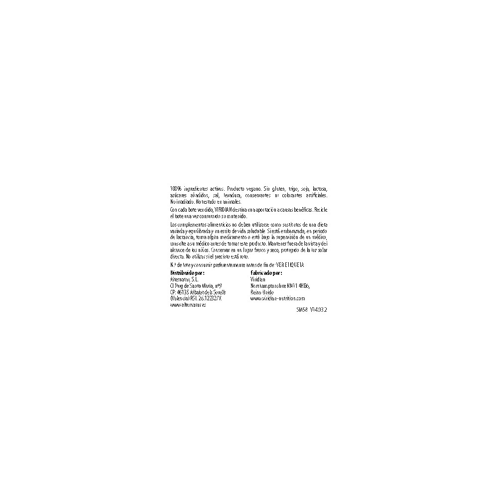 Comprar SPORTS MULTI 60 VEG CAPS VIRIDIAN online - Farmacia Coliseum
